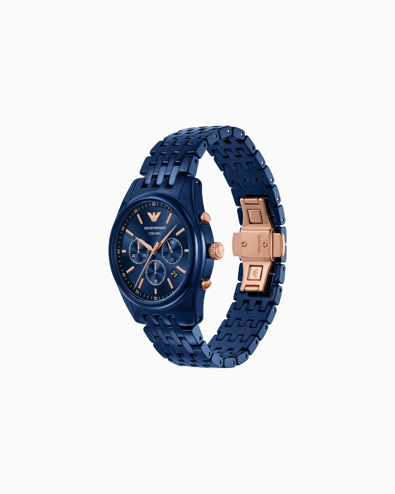 クロノグラフウォッチ ブルーセラミック スライドする 1