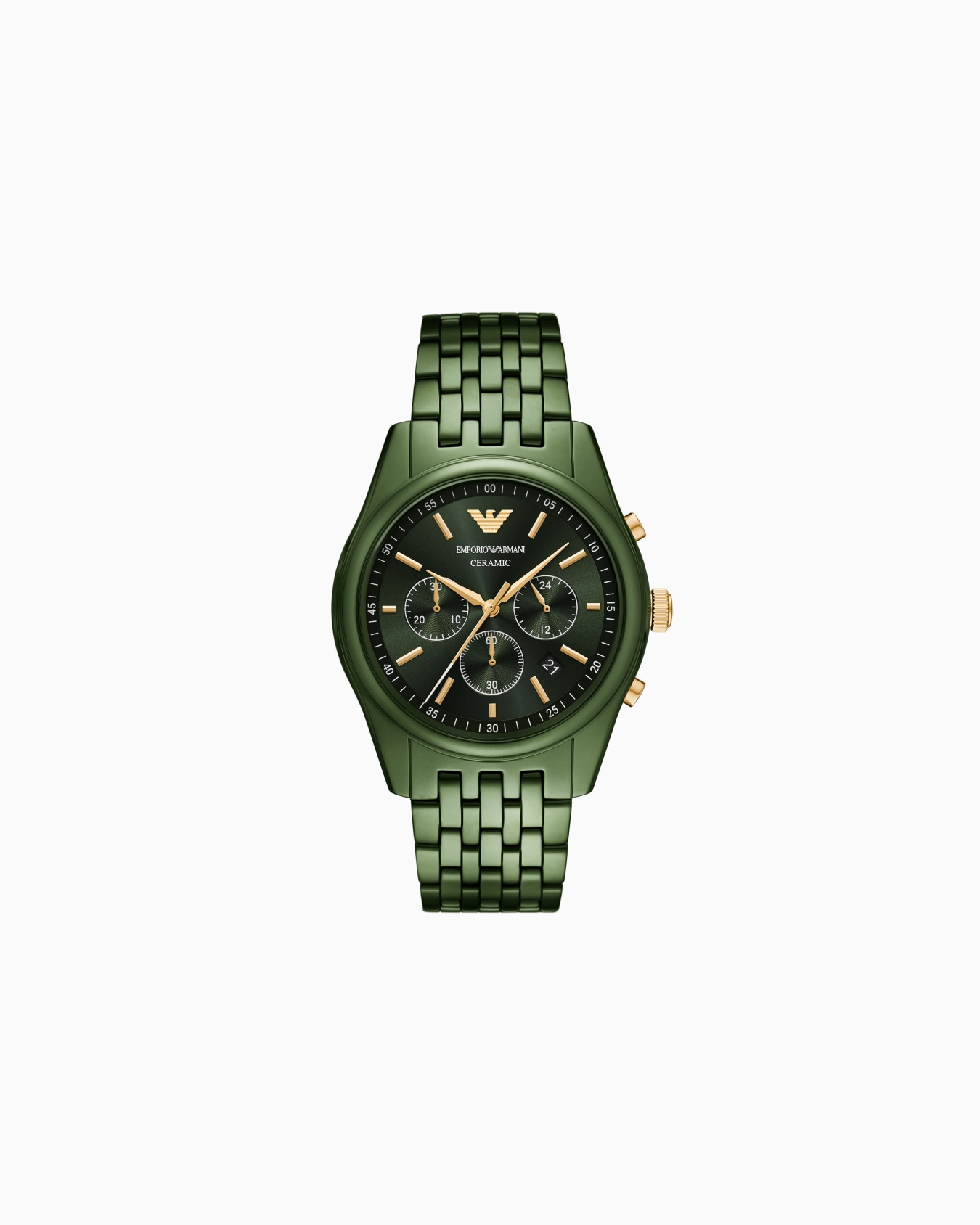 Chronograph Green Ceramic Watch Slide 0