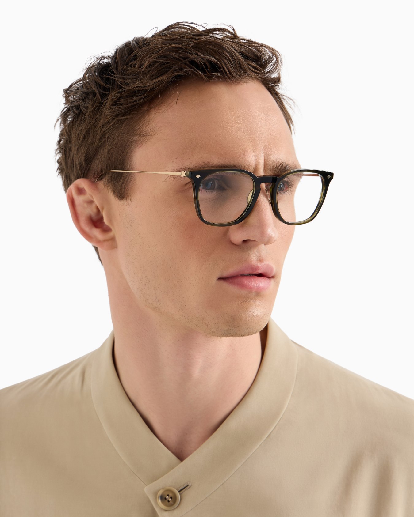Gafas de vista de forma pillow para hombre Diapositiva 1
