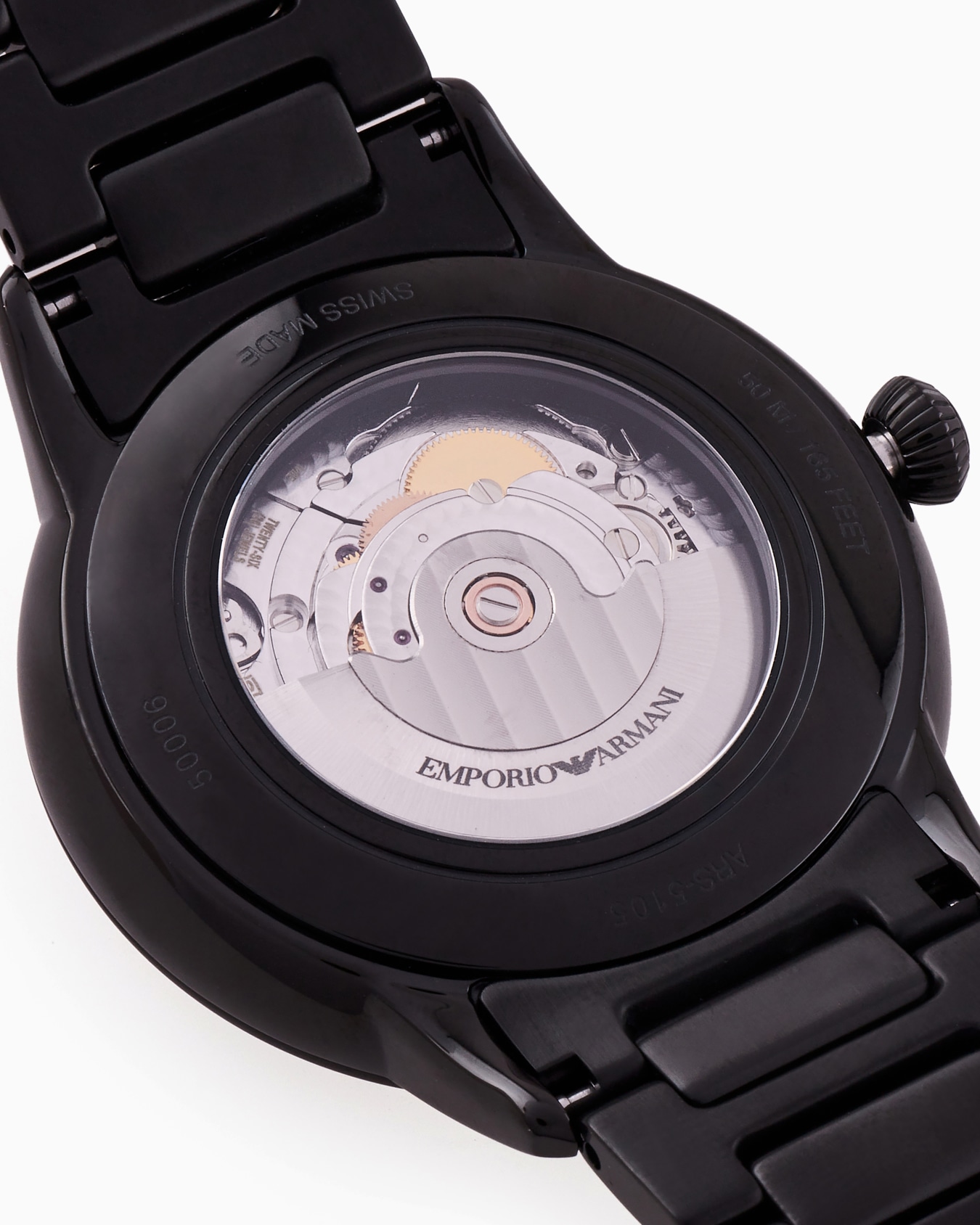 Swiss Made Automatic Black Stainless Steel Watch Slide 2