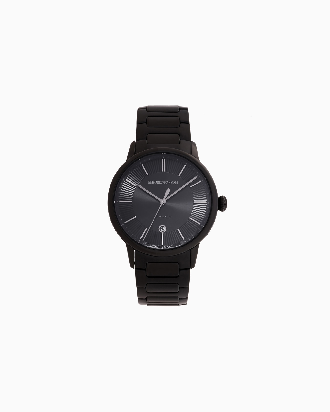 Swiss Made Automatic Black Stainless Steel Watch Slide 0