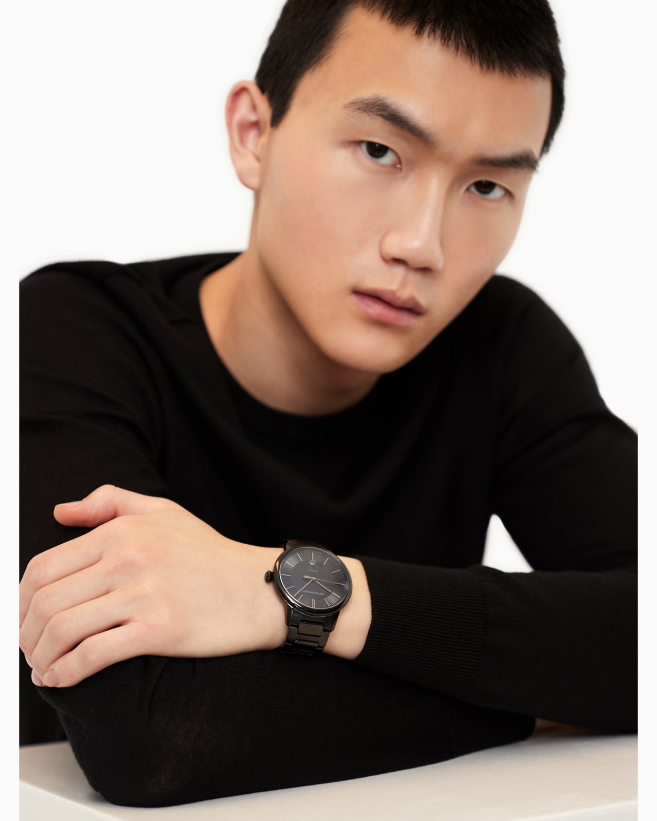 Swiss Made Automatic Black Stainless Steel Watch Slide 3