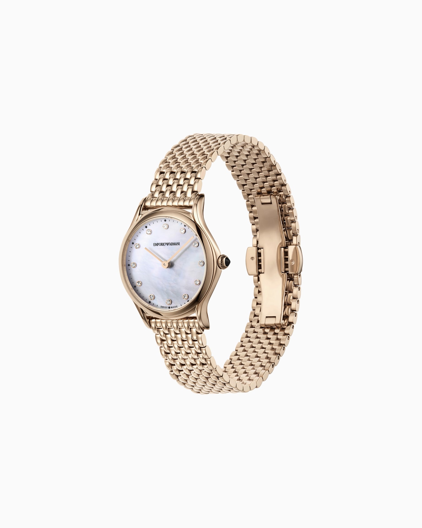 Swiss Two-Hand Pale Pink Stainless Steel Watch Folie 2