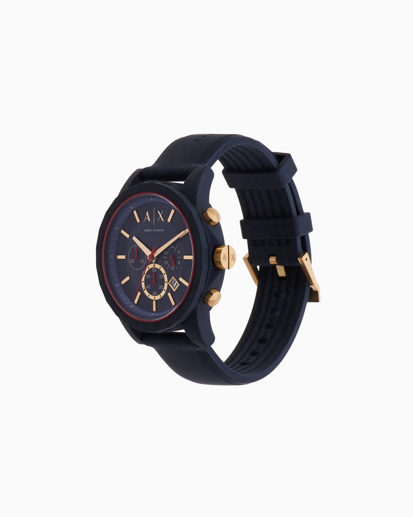 Montre à mouvement chronographe avec bracelet bleu Diapositive 2