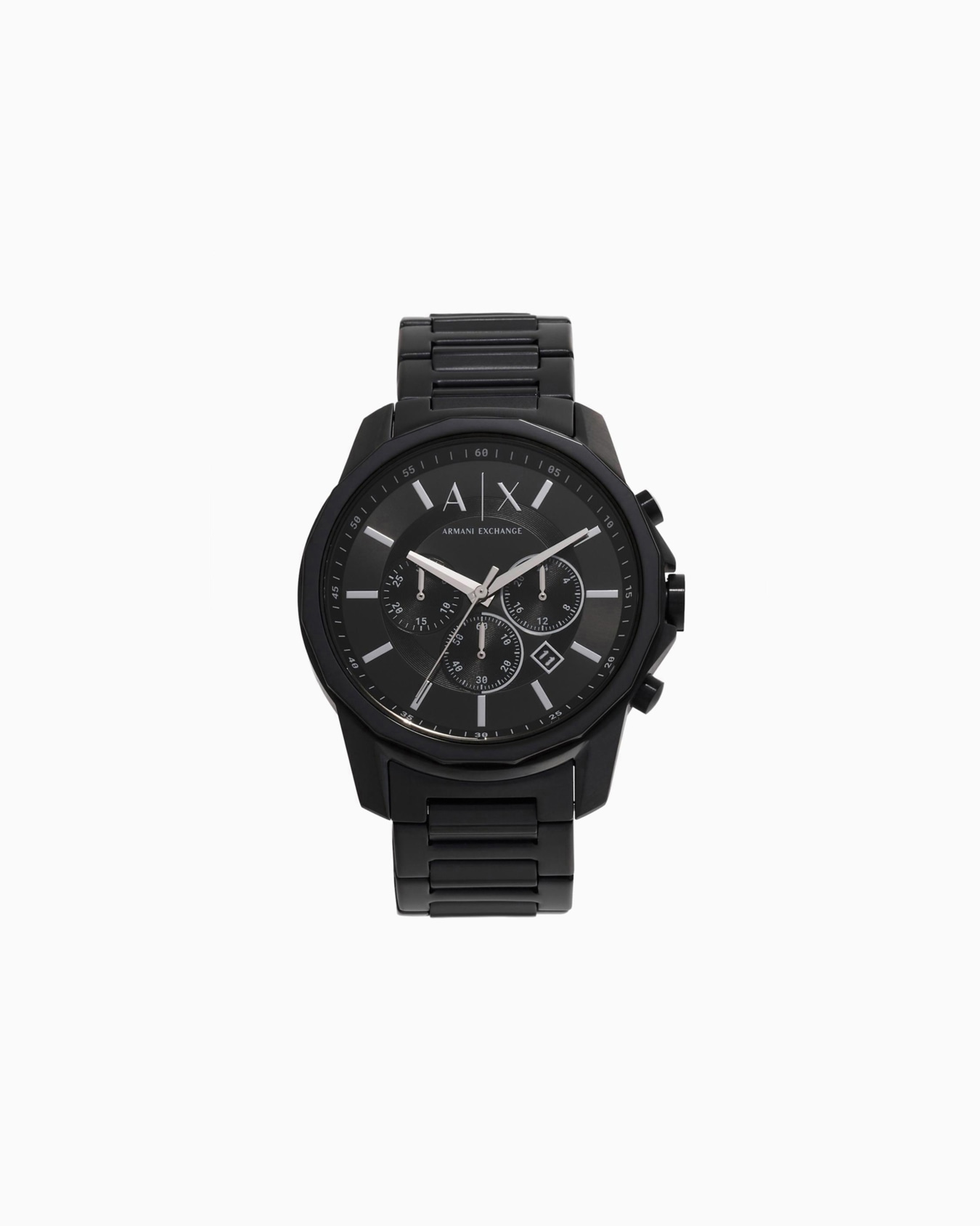 Armani Exchange Chronograph Black Stainless Steel Watch Slide 0