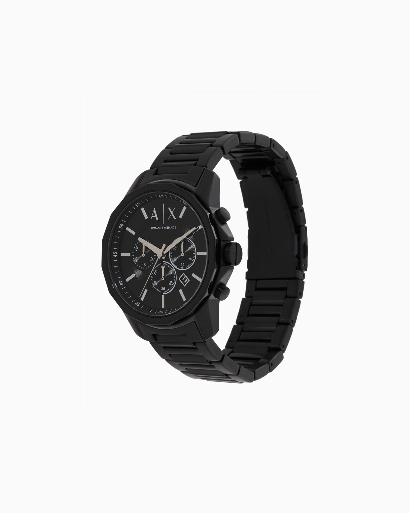 Armani Exchange Chronograph Black Stainless Steel Watch Slide 1