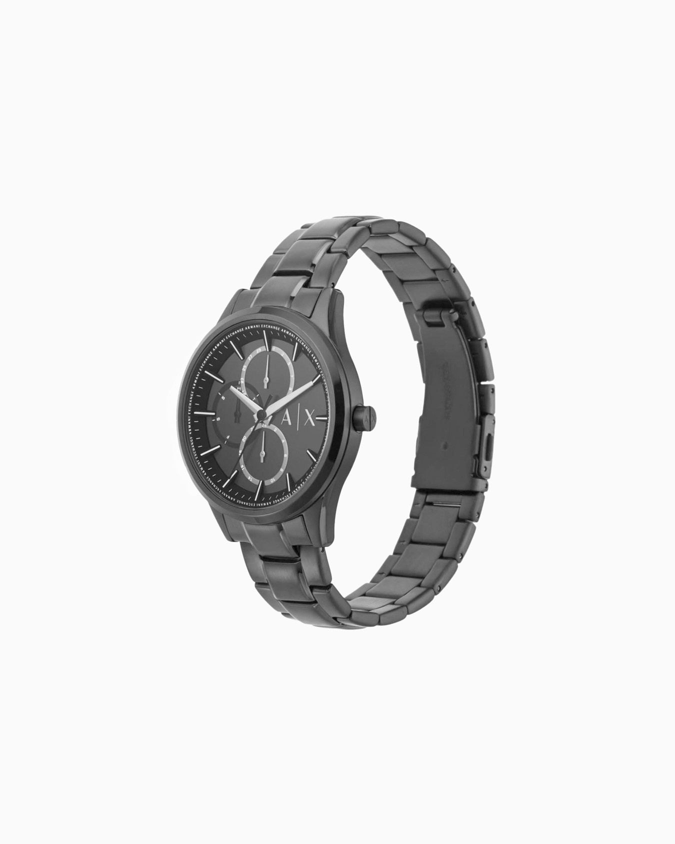 Multifunction watch in black steel Slide 1