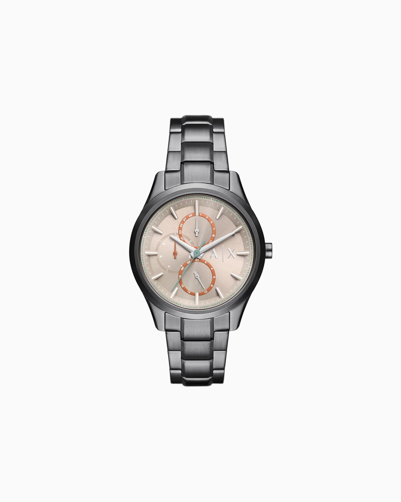Gunmetal stainless steel multifunction watch Slide 0