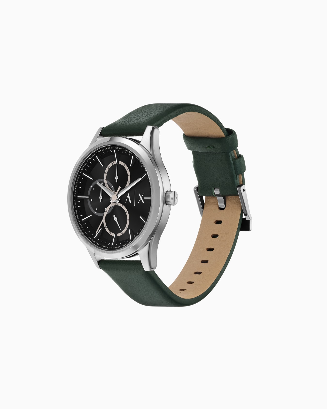  Multifunction Black Leather Watch Slide 1