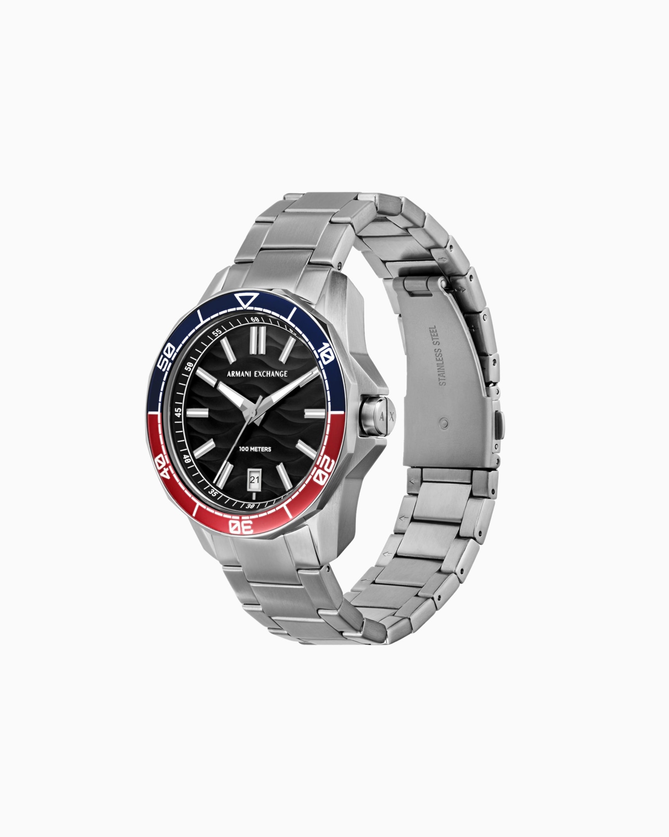 Three-hand movement watch with date display Slide 1