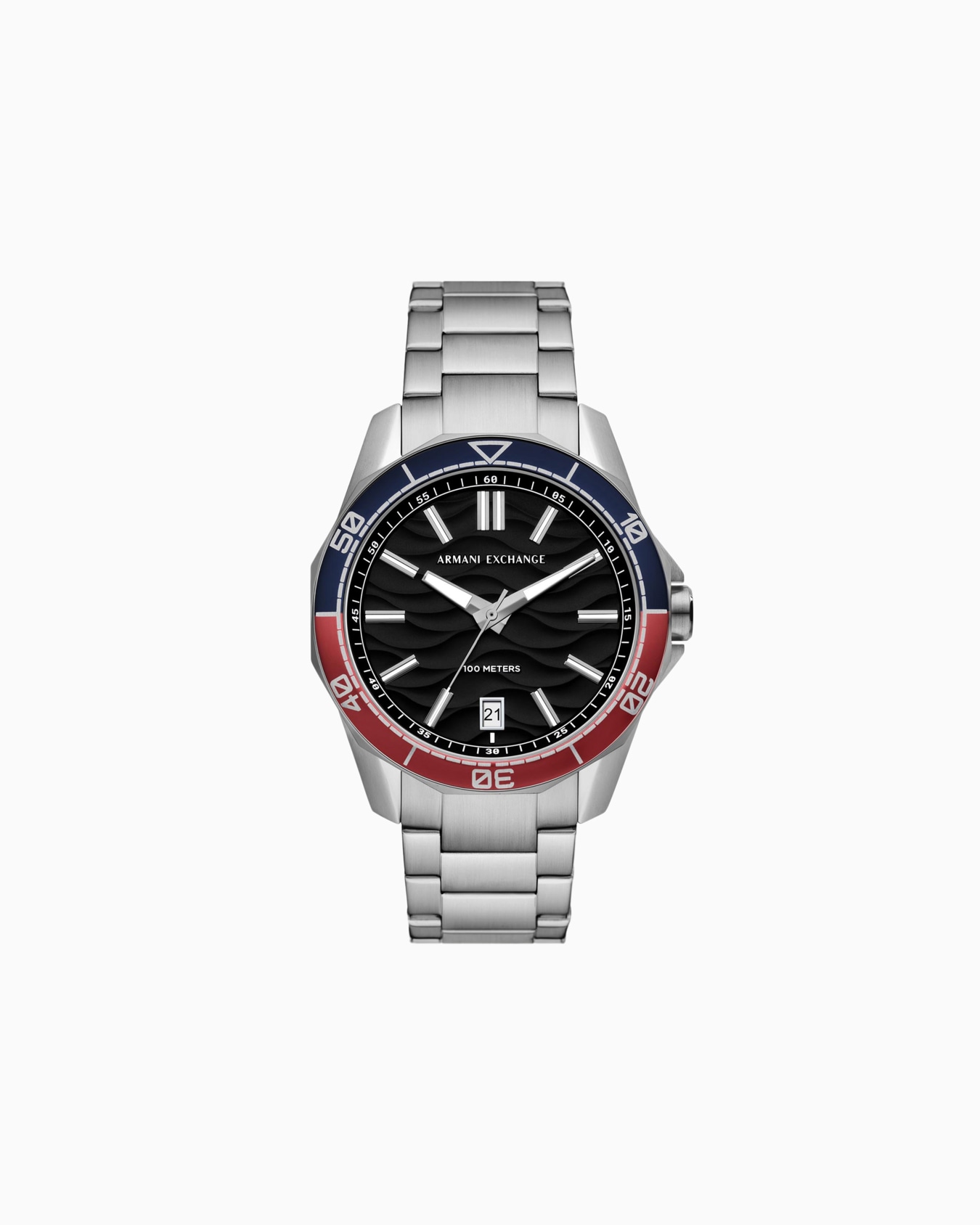 Three-hand movement watch with date display Slide 0
