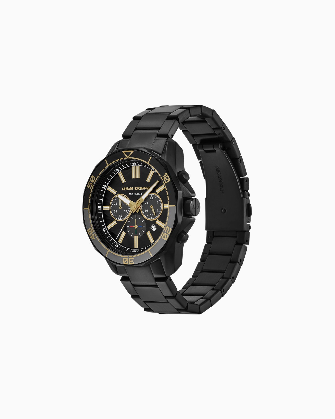  Multifunction Gunmetal Stainless Steel Watch Folie 1