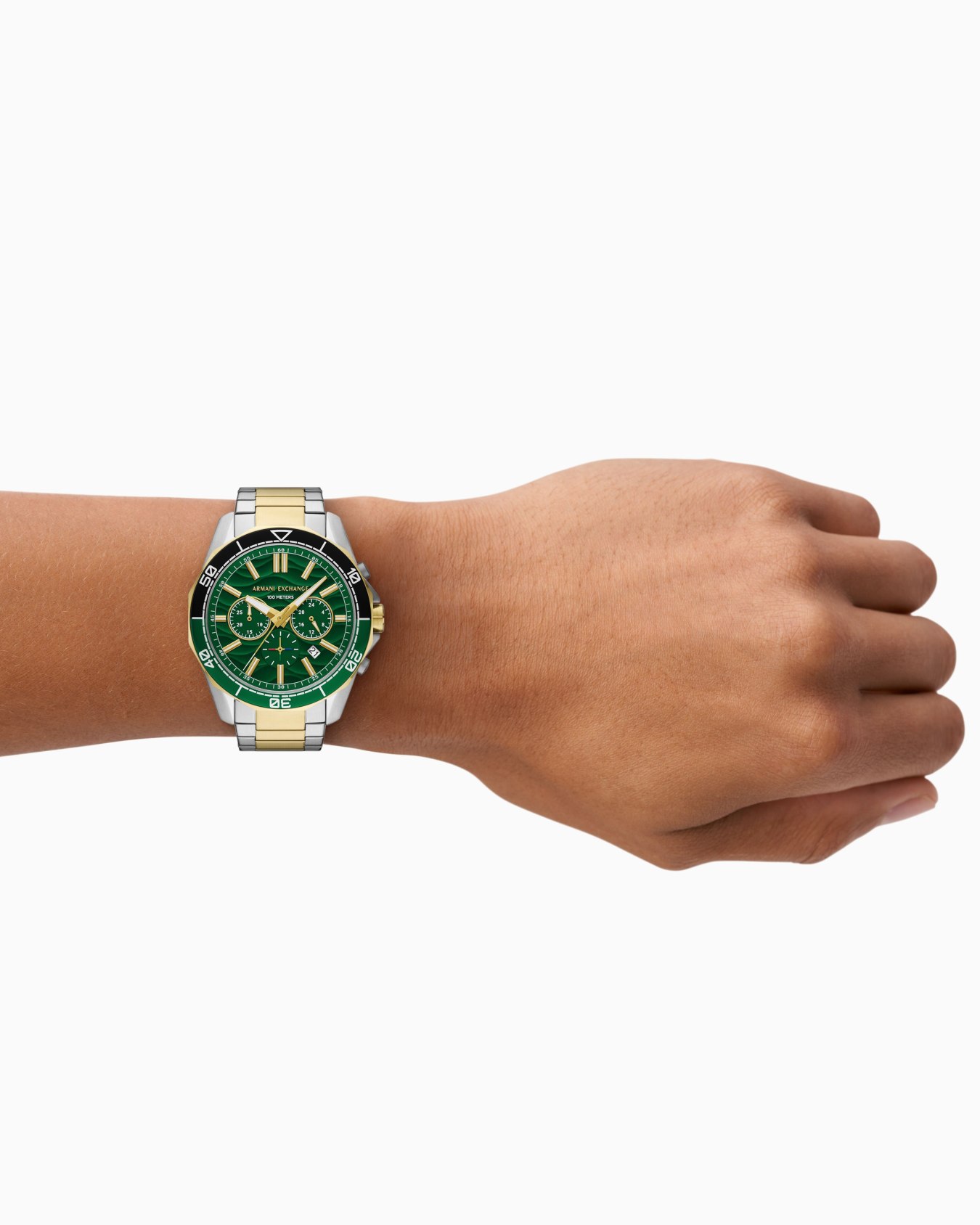 Reloj con cronógrafo de acero inoxidable bicolor Diapositiva 1