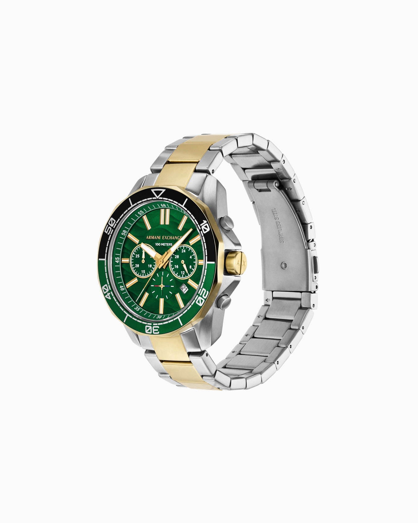 Reloj con cronógrafo de acero inoxidable bicolor Diapositiva 1