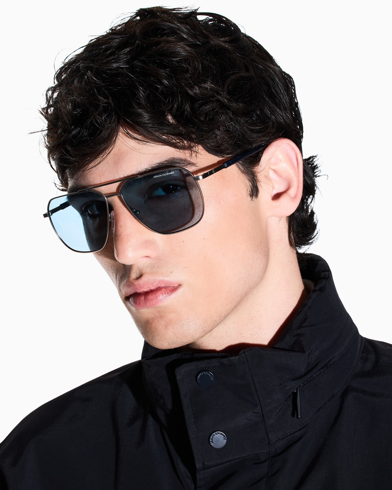Men's pilot-shaped sunglasses Slide 1