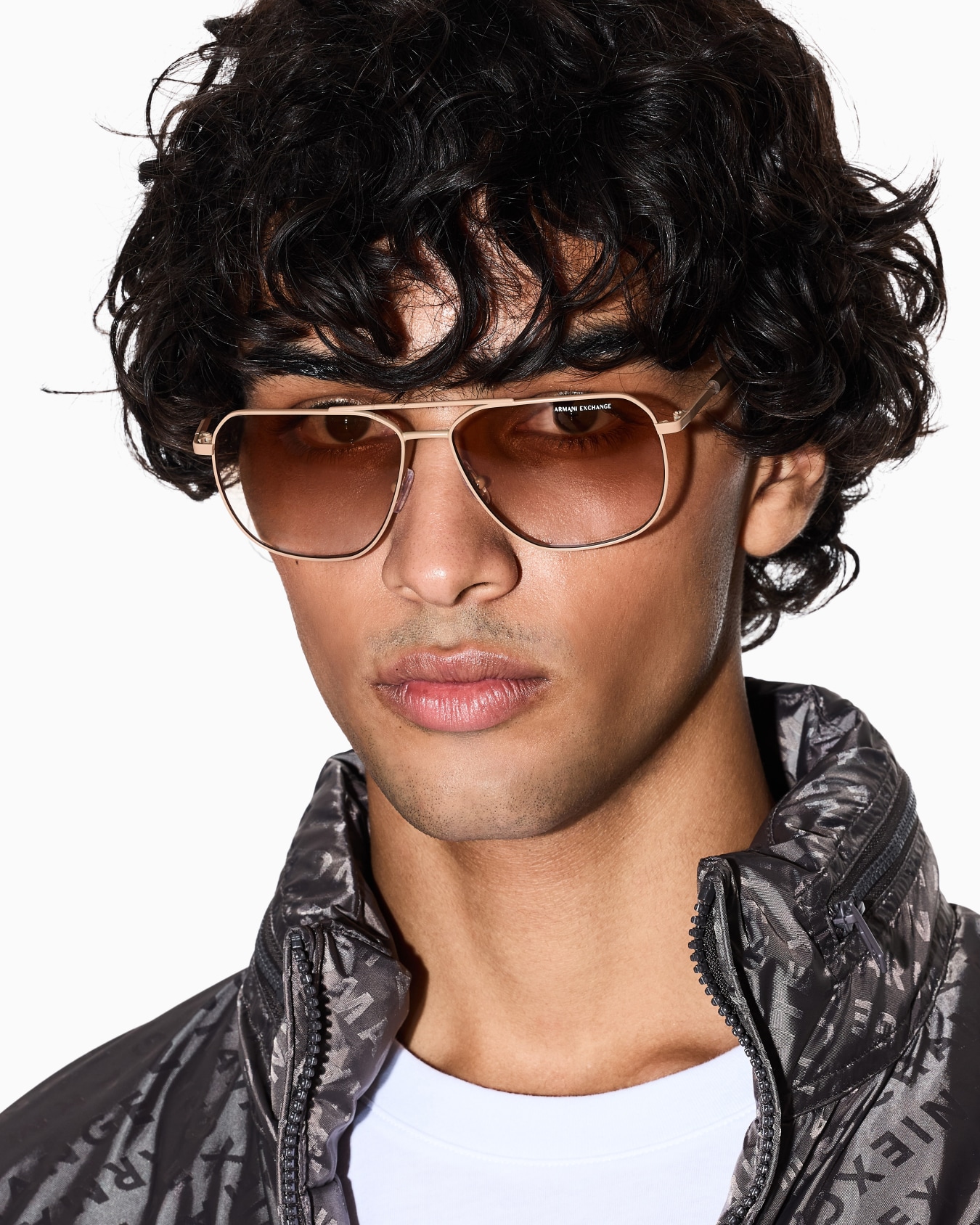 Men's pilot-shaped sunglasses Slide 1