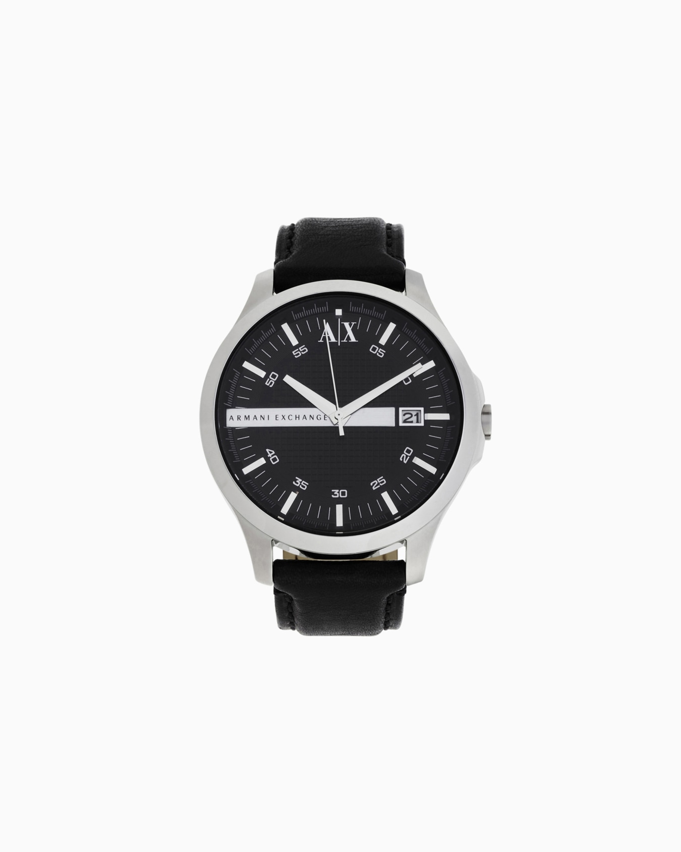 Montre à trois aiguilles avec bracelet en cuir Diapositive 0