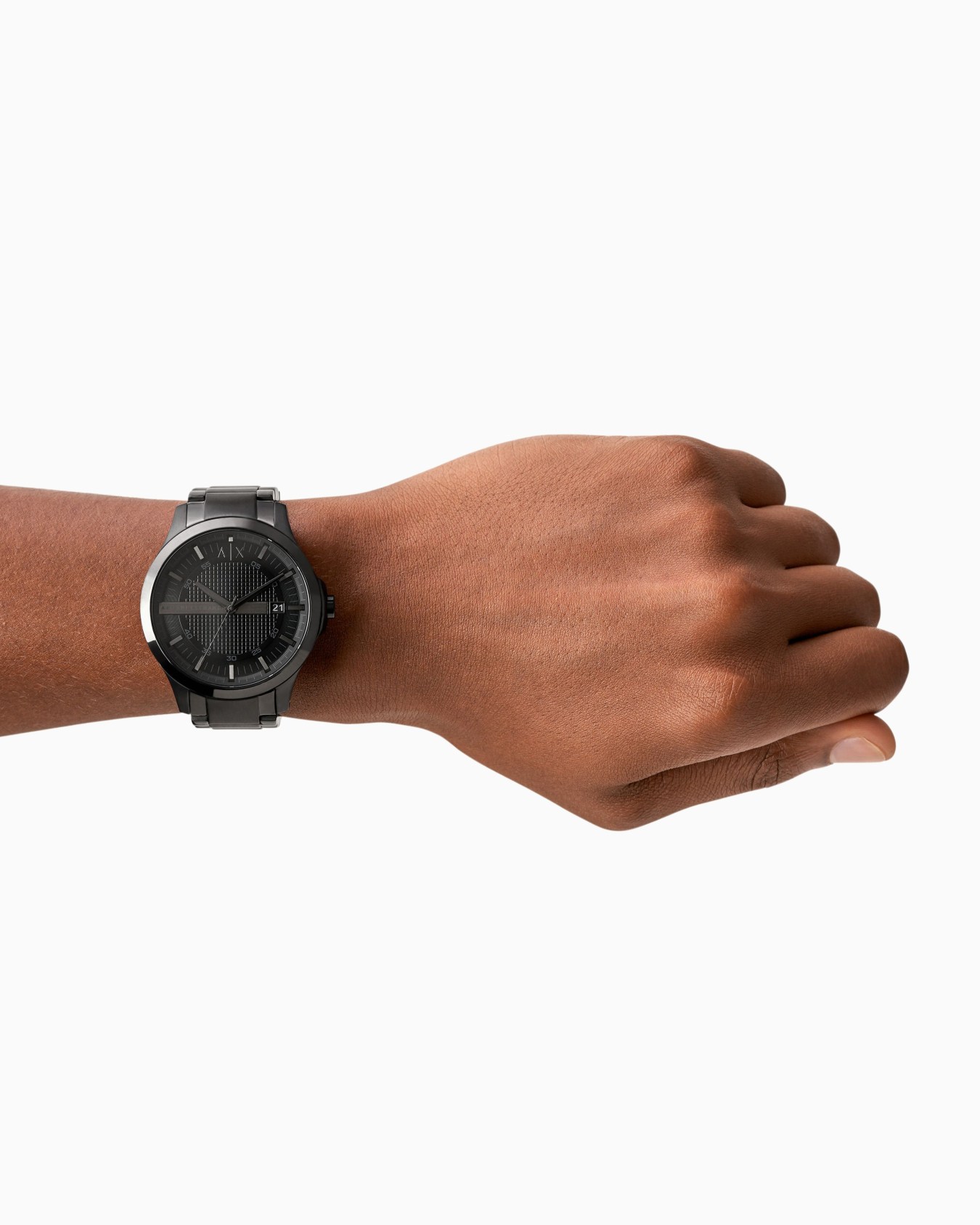 Three-hand watch with steel strap Slide 1