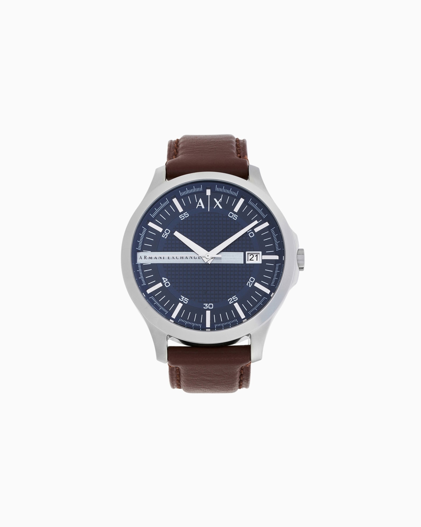 Reloj de tres agujas con correa de piel. Diapositiva 0