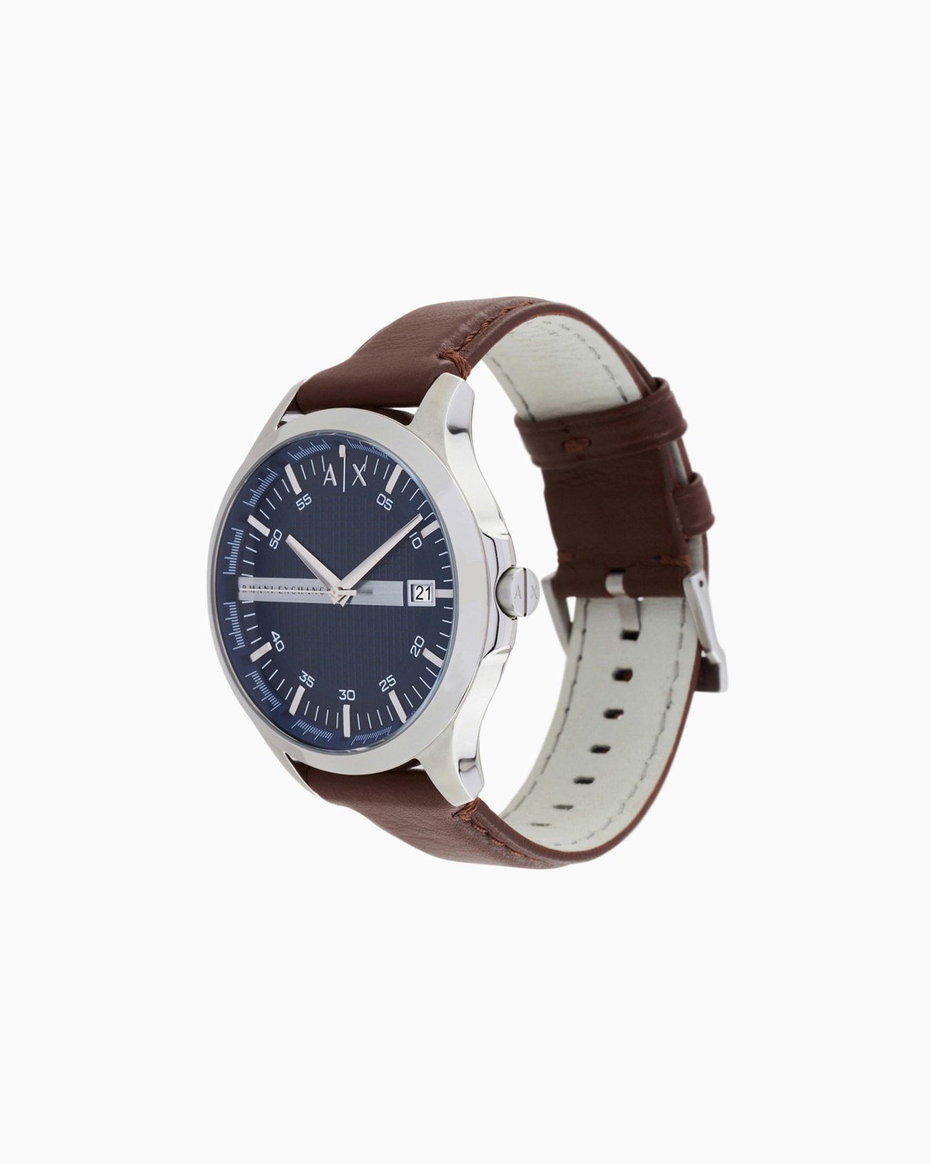 Orologio a tre lancette con cinturino in pelle Slide 1