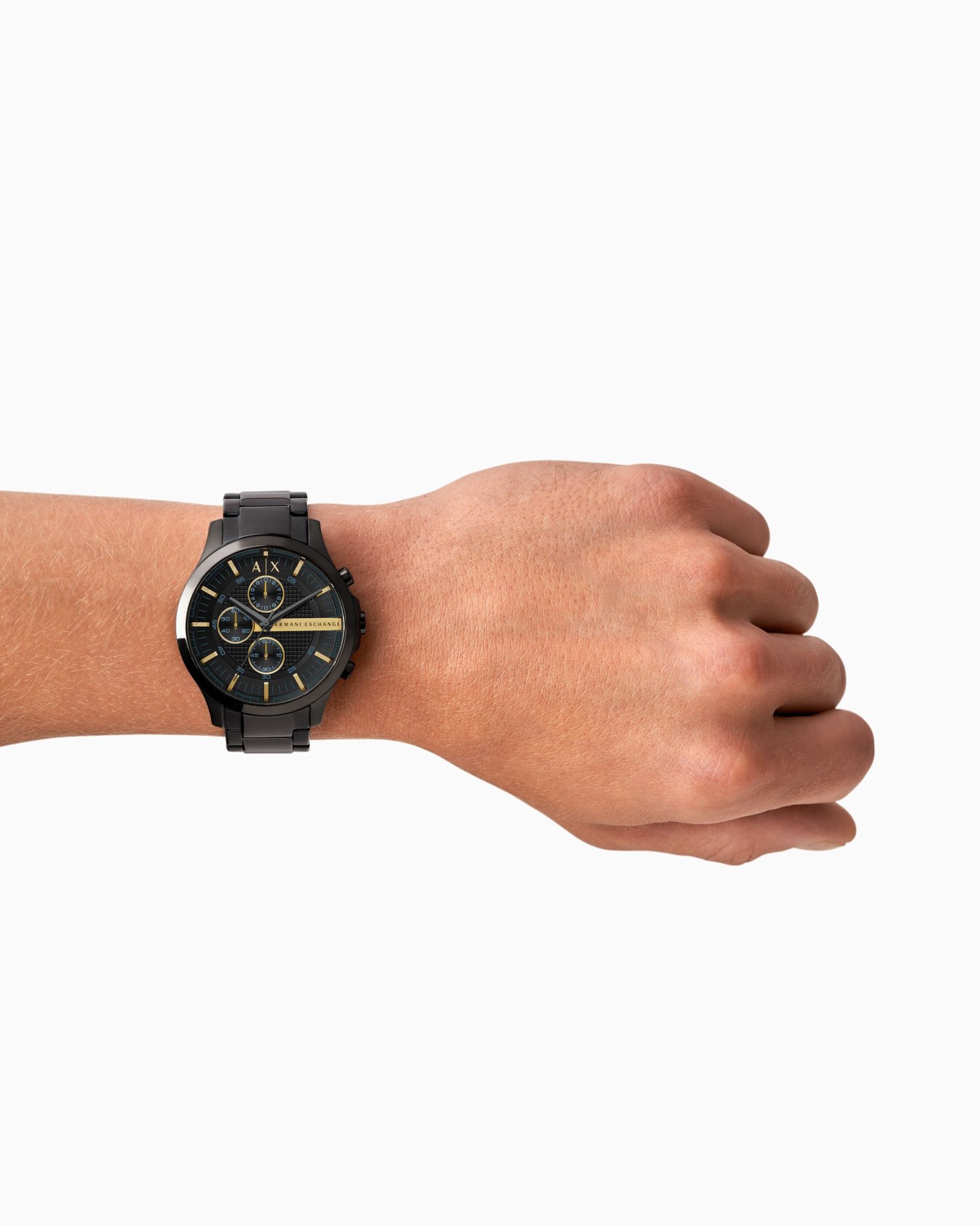Three-hand watch with steel strap Slide 1