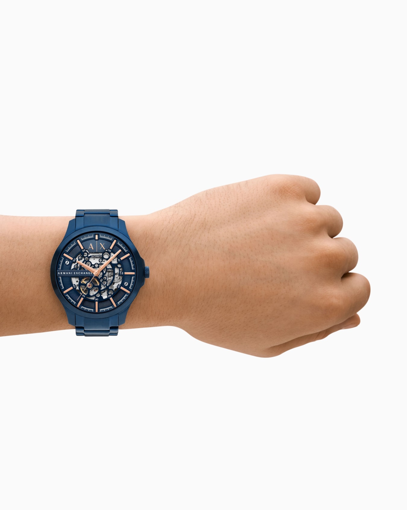  Multifunction Blue Stainless Steel Watch Diapositiva 1