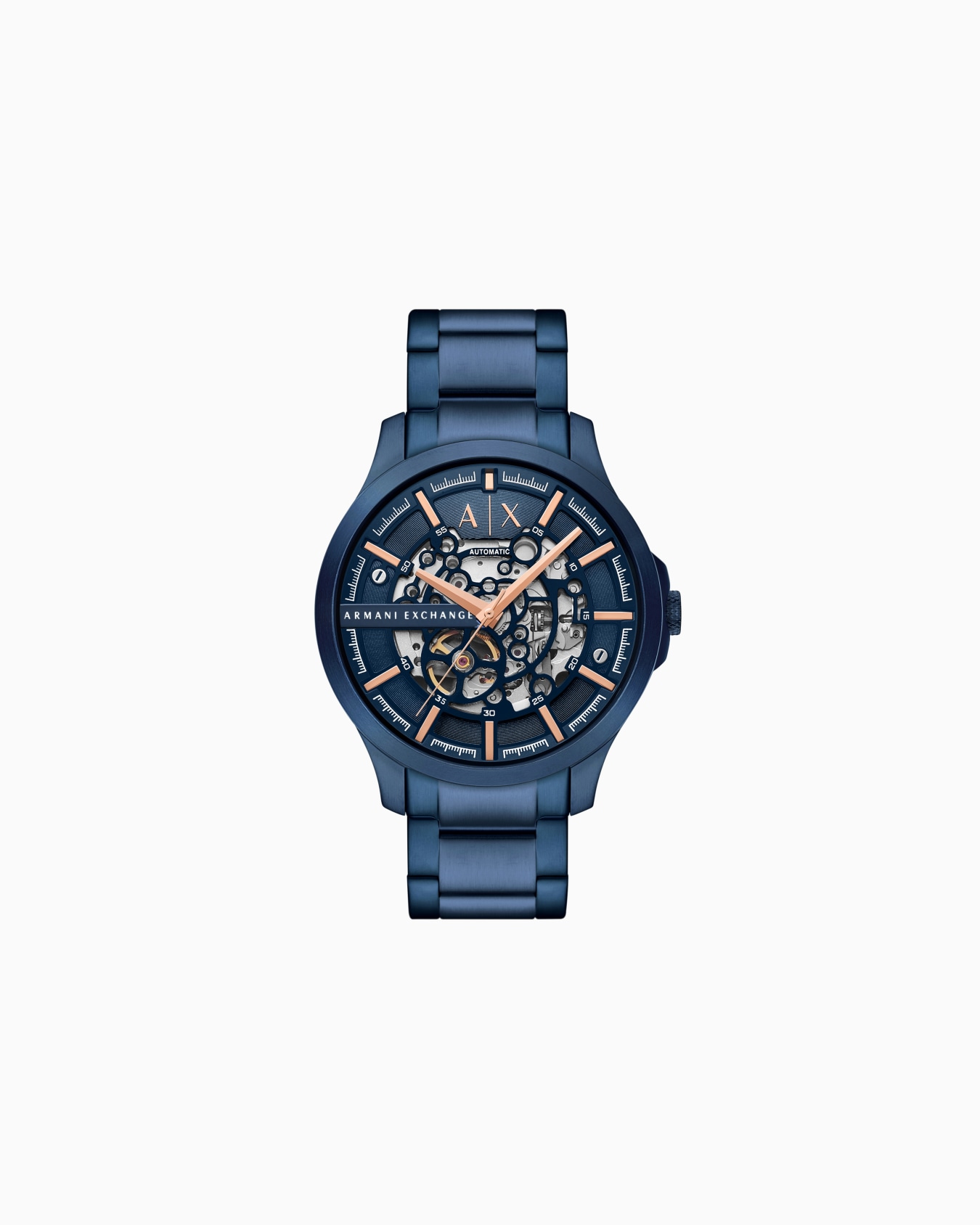  Multifunction Blue Stainless Steel Watch Slide 0