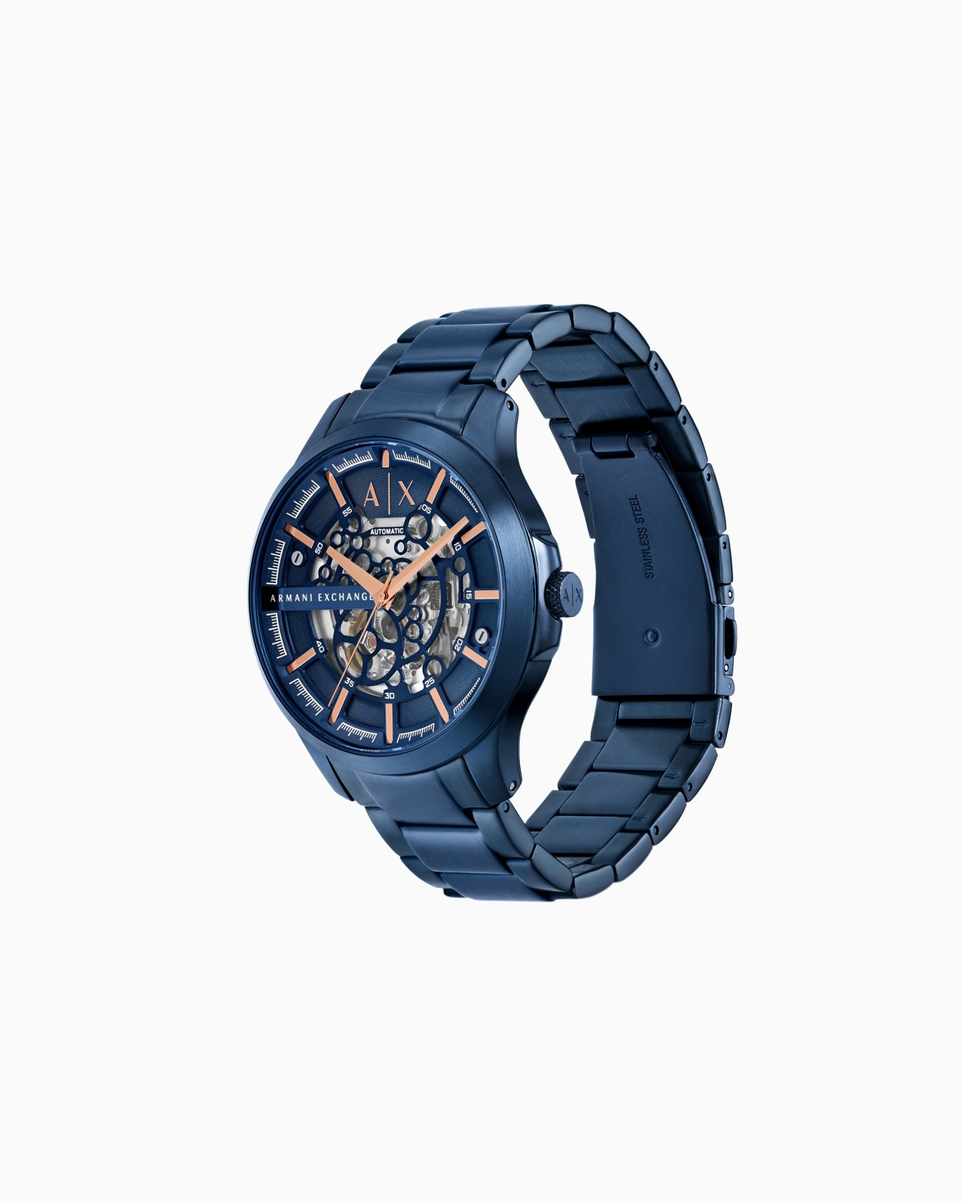  Multifunction Blue Stainless Steel Watch Slide 1
