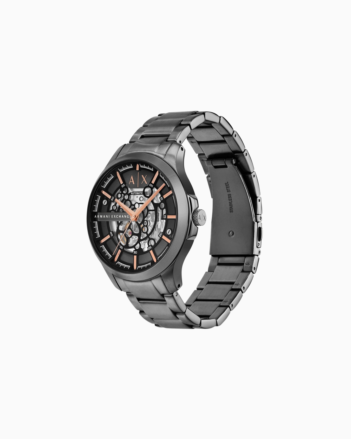  Chronograph Black Stainless Steel Watch Diapositiva 2
