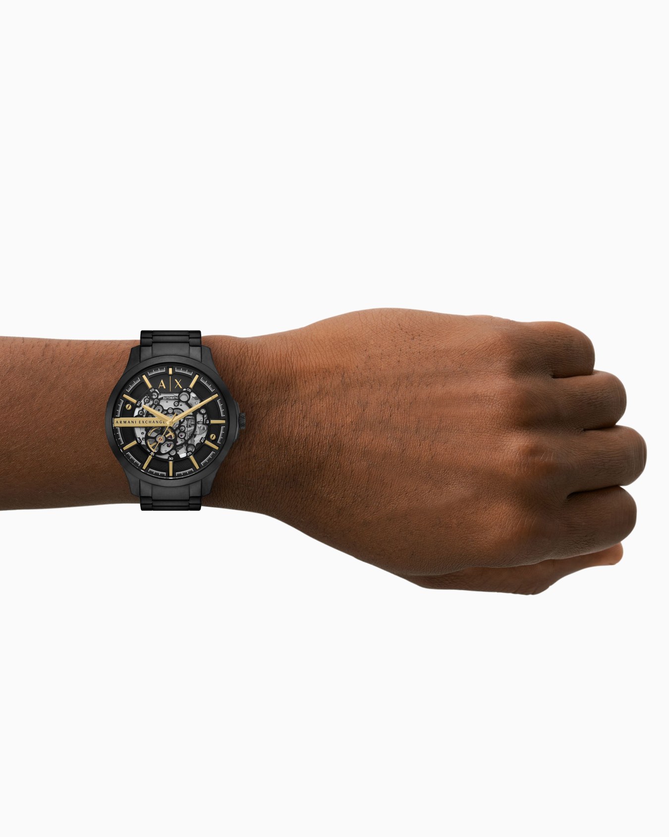 Reloj automático de acero inoxidable negro Diapositiva 1