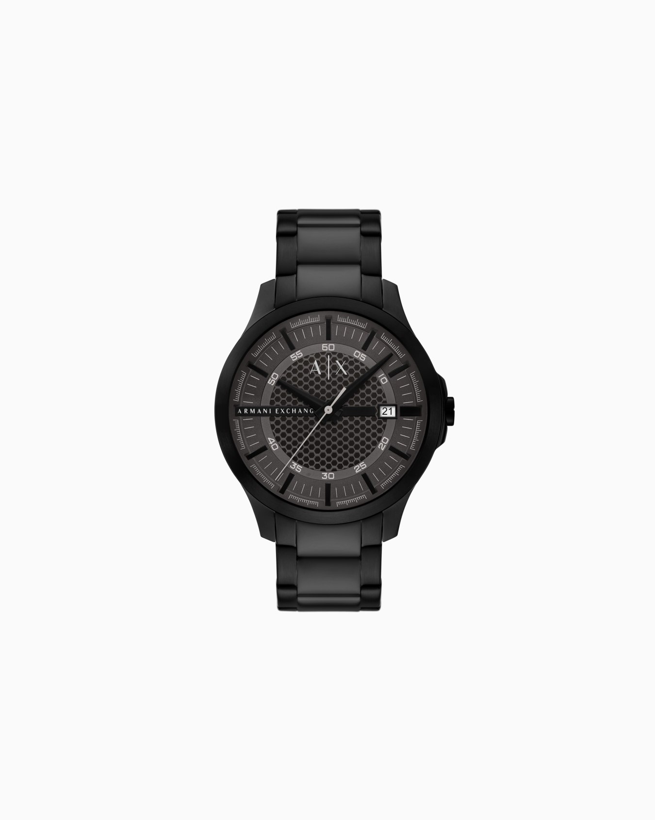  Three-Hand Date Black Stainless Steel Watch Slide 0
