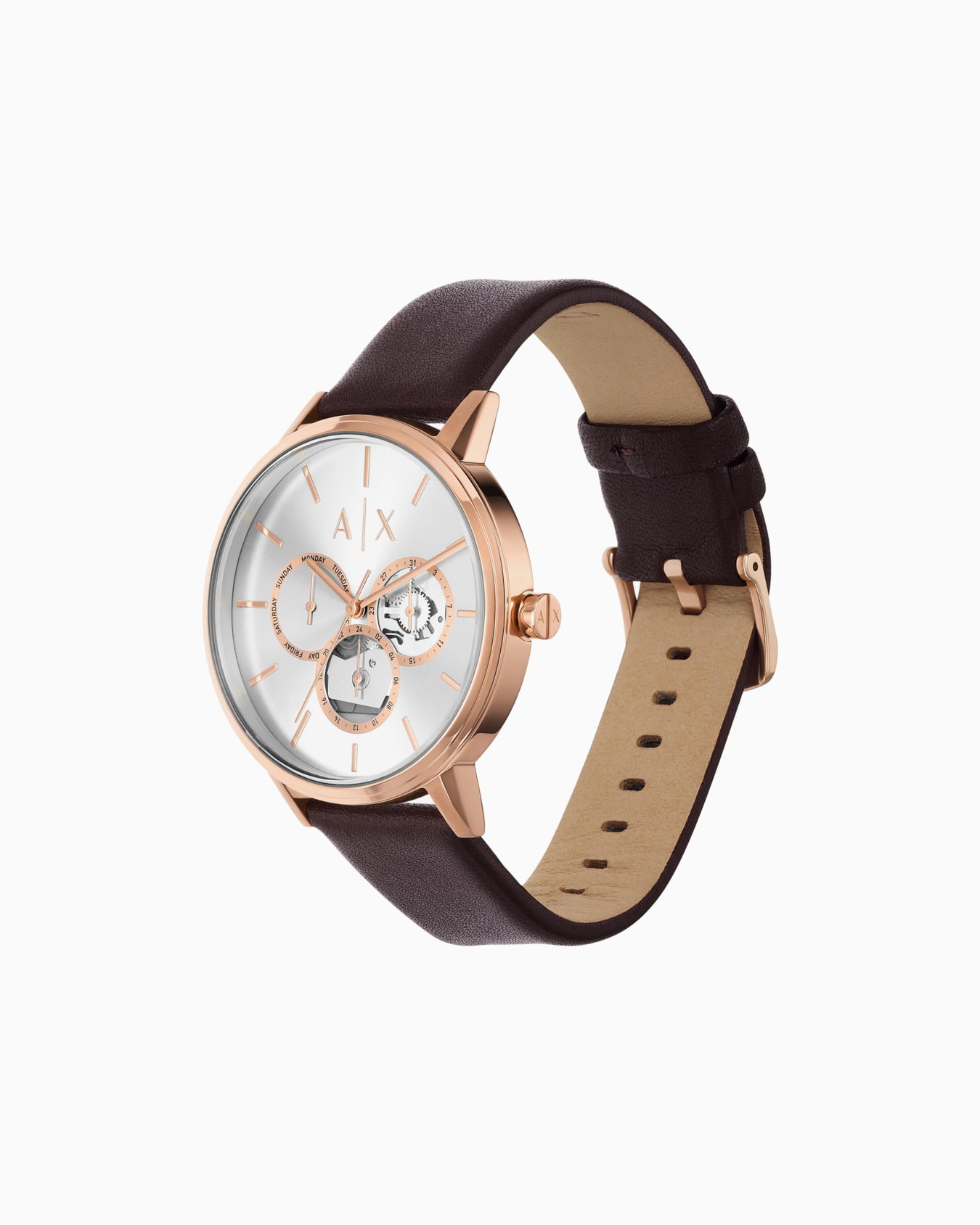 Watch with leather strap Slide 1