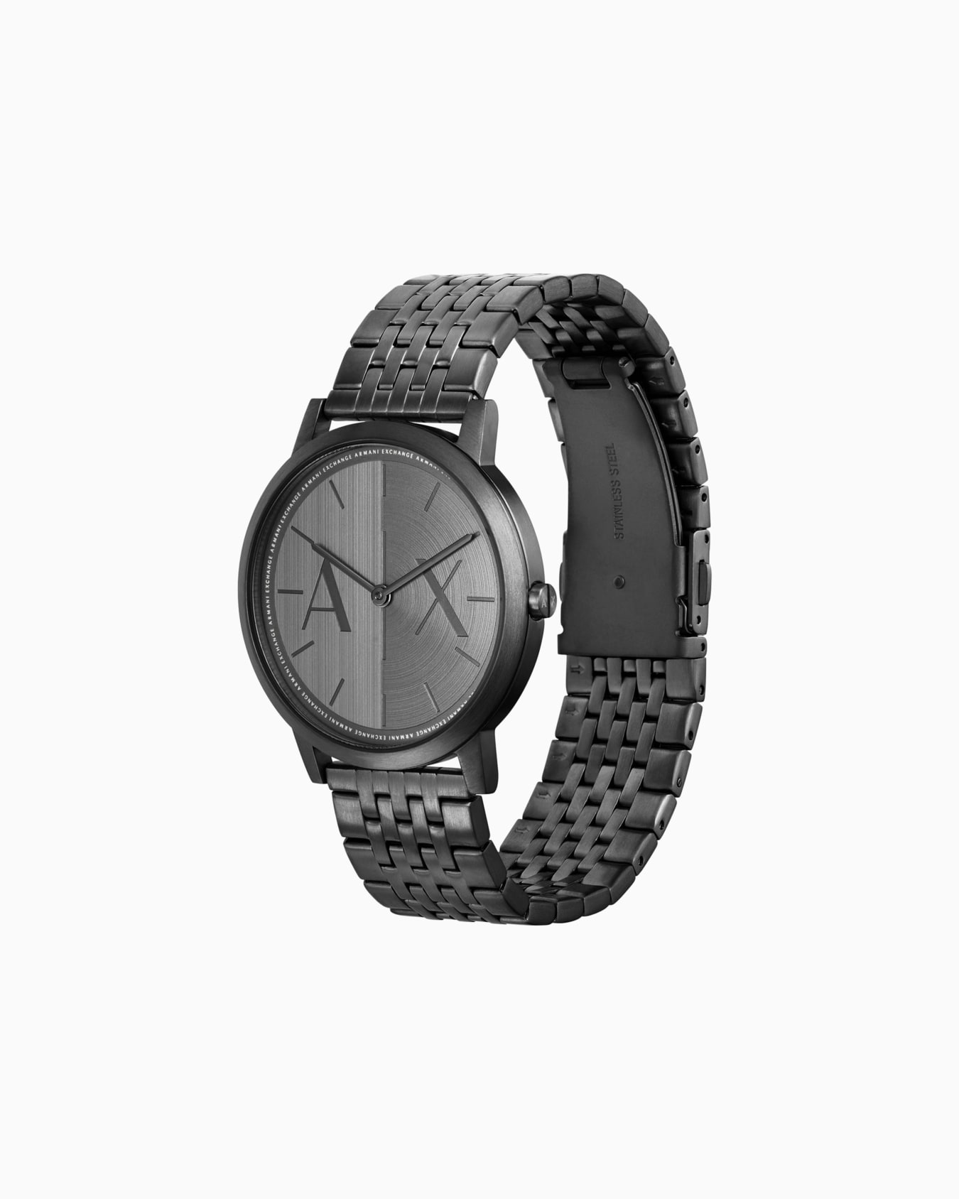 Two-hand watch with steel strap Slide 1