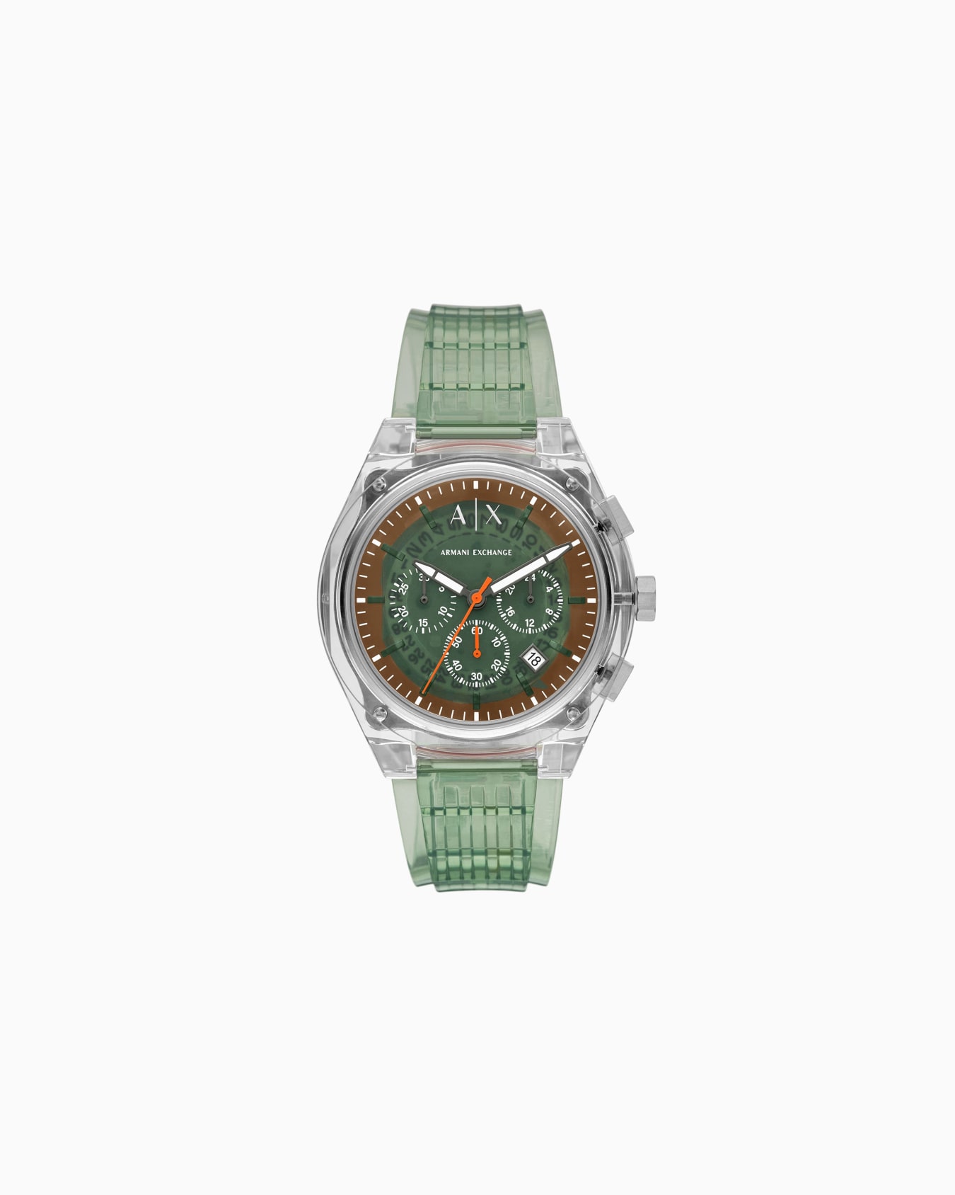 Montre chronographe verte Diapositive 0