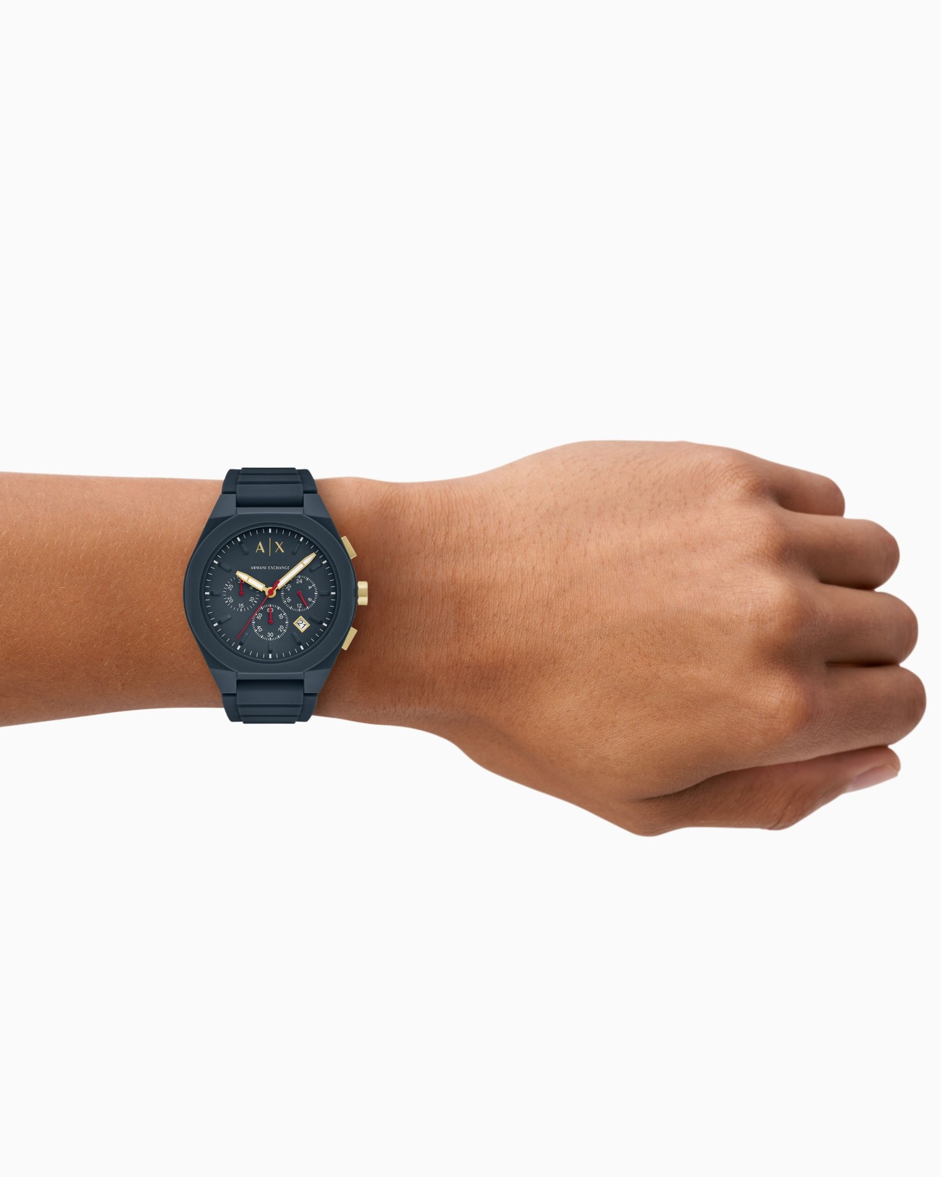  Chronograph Blue Silicone Watch Slide 1