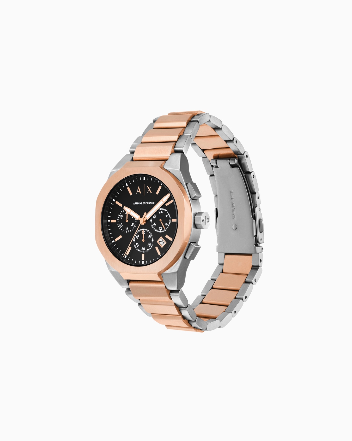  Three-Hand Two-Tone Stainless Steel Watch Slide 1