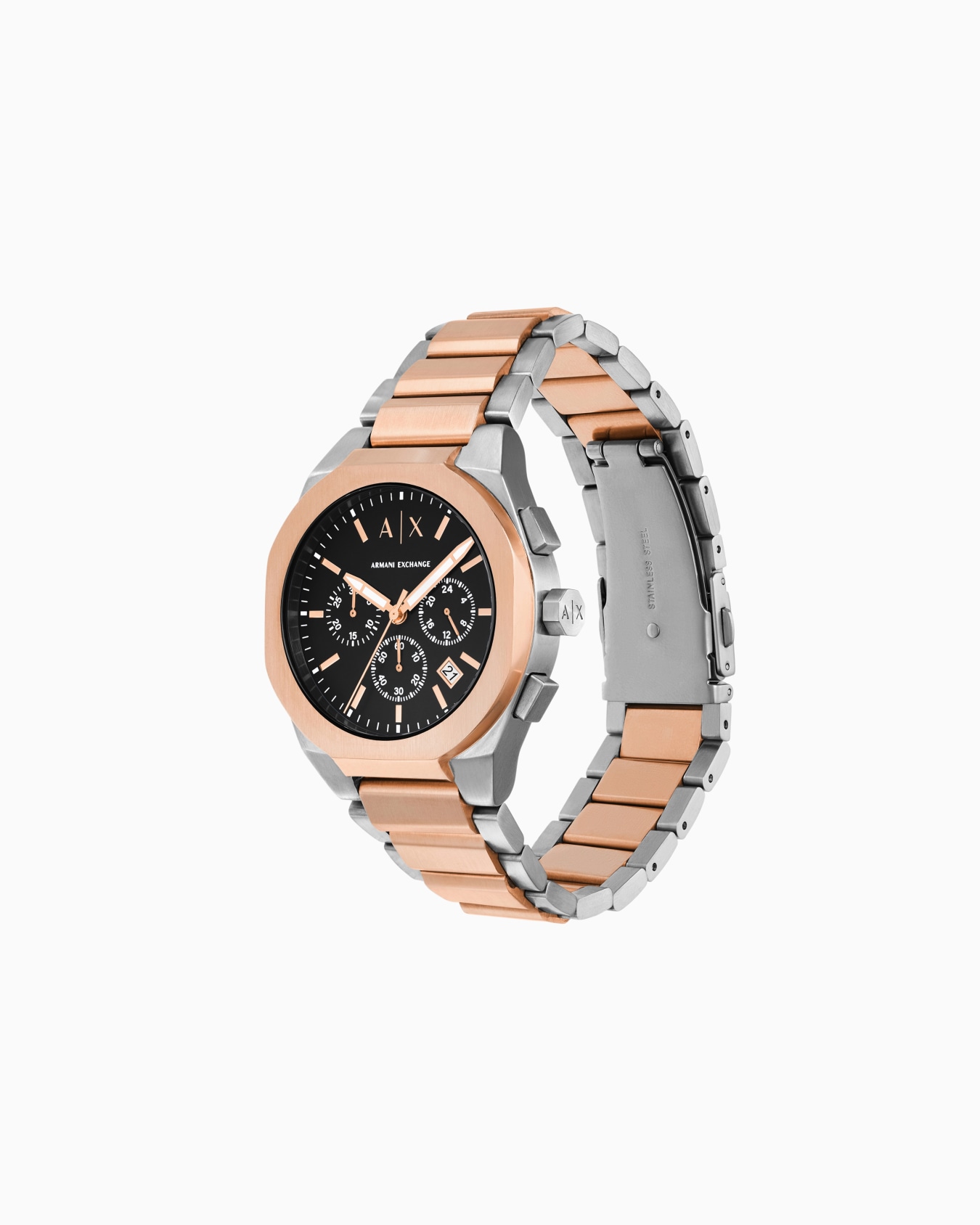  Three-Hand Two-Tone Stainless Steel Watch Diapositiva 2