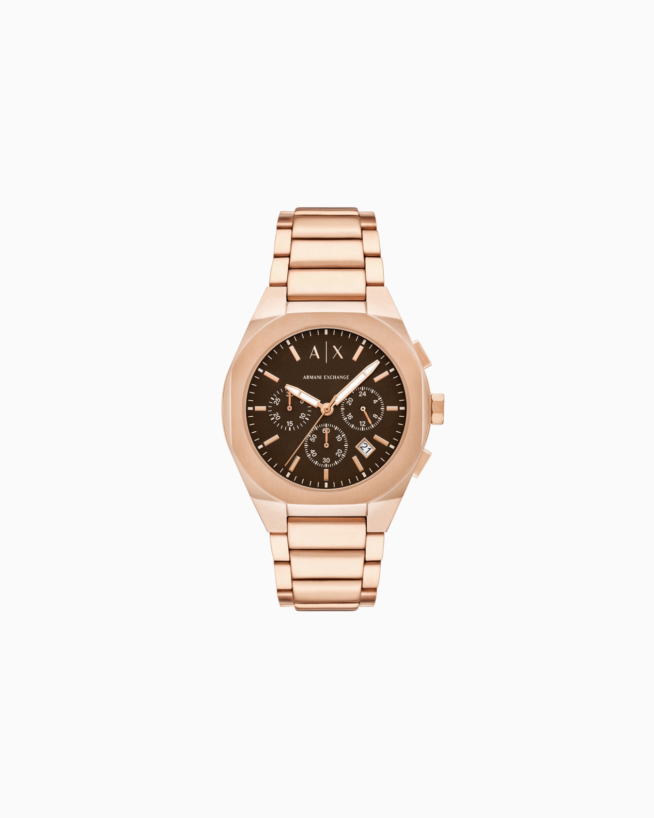 Chronograph Rose Gold-Tone Stainless Steel Watch Slide 0