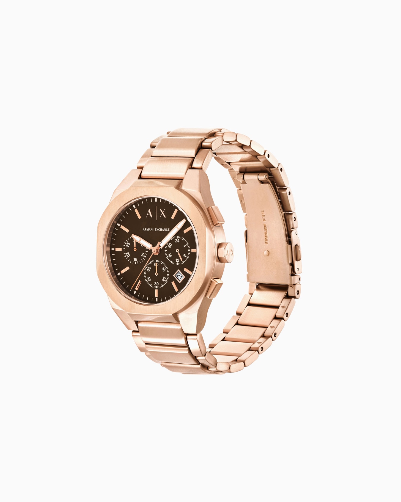 Chronograph Rose Gold-Tone Stainless Steel Watch Slide 2