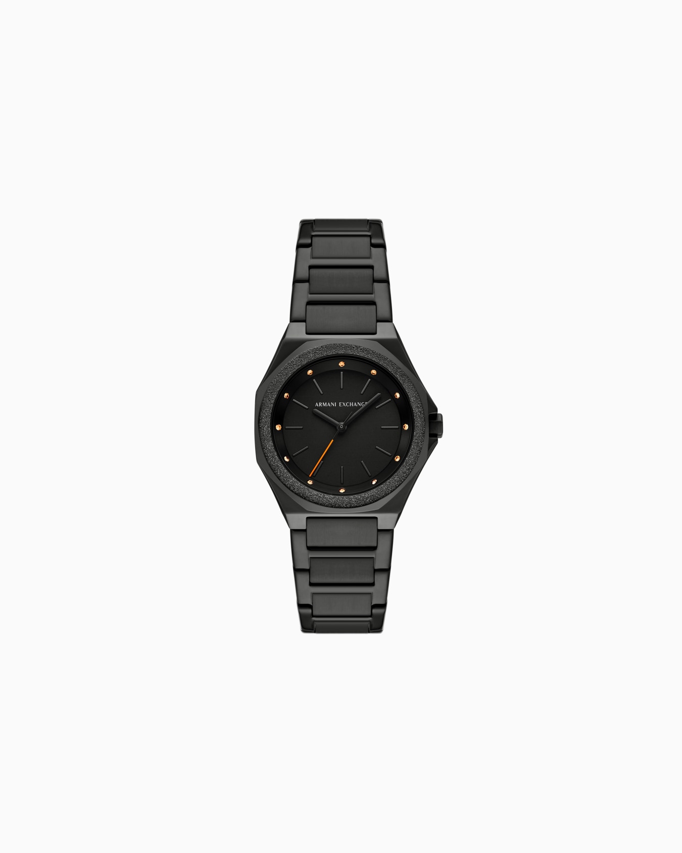  Three-Hand Black Stainless Steel Watch Slide 0