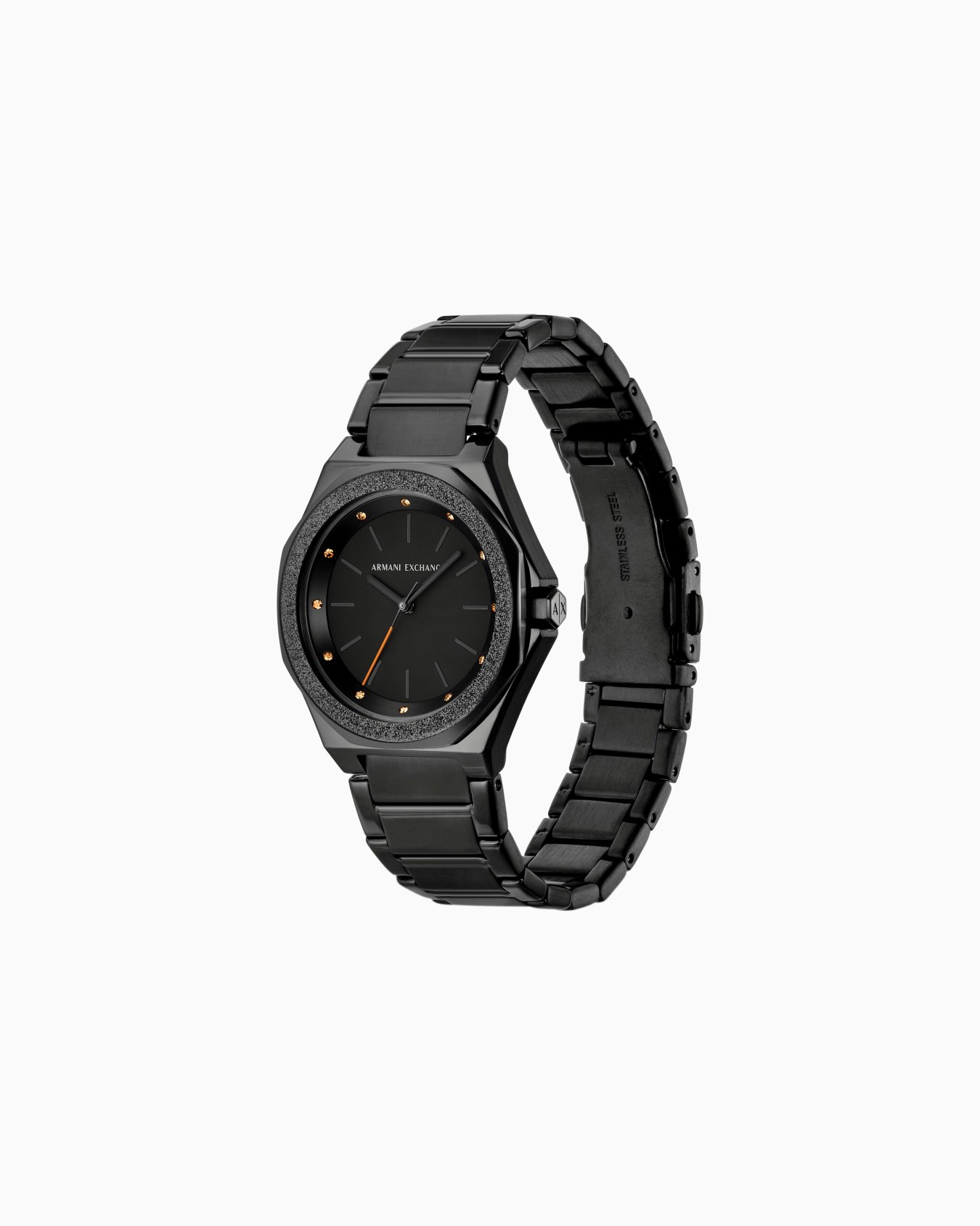  Three-Hand Black Stainless Steel Watch Slide 2