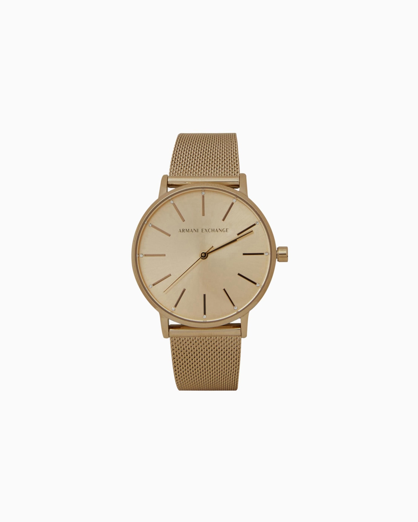 Three-hand gold-tone stainless steel watch Slide 0