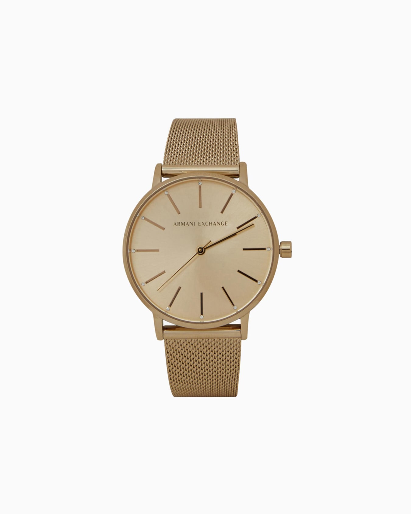 Three-hand gold-tone stainless steel watch Slide 0