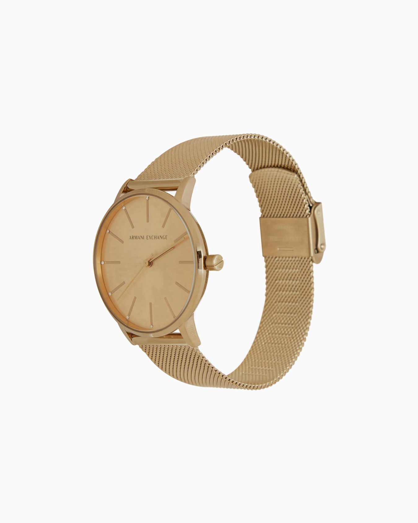 Three-hand gold-tone stainless steel watch Slide 2