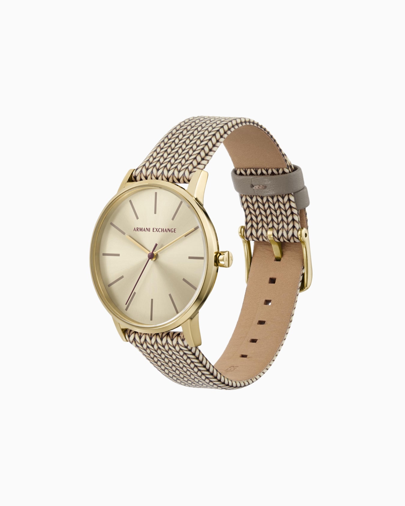 Three-hand watch with leather strap Slide 1