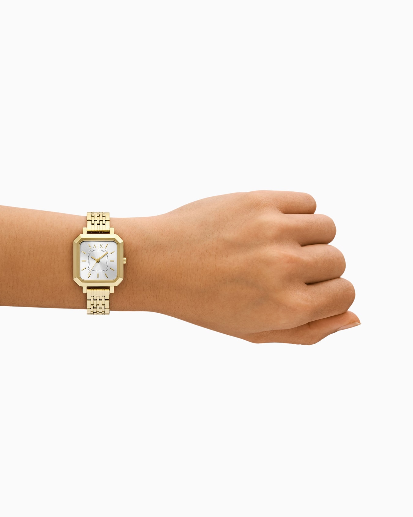  Three-Hand Gold-Tone Stainless Steel Watch Slide 1