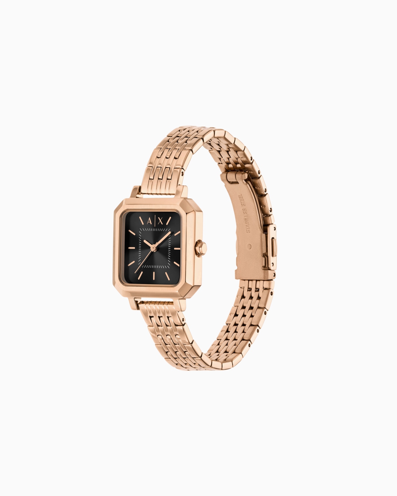  Three-Hand Rose Gold-Tone Stainless Steel Watch Slide 1