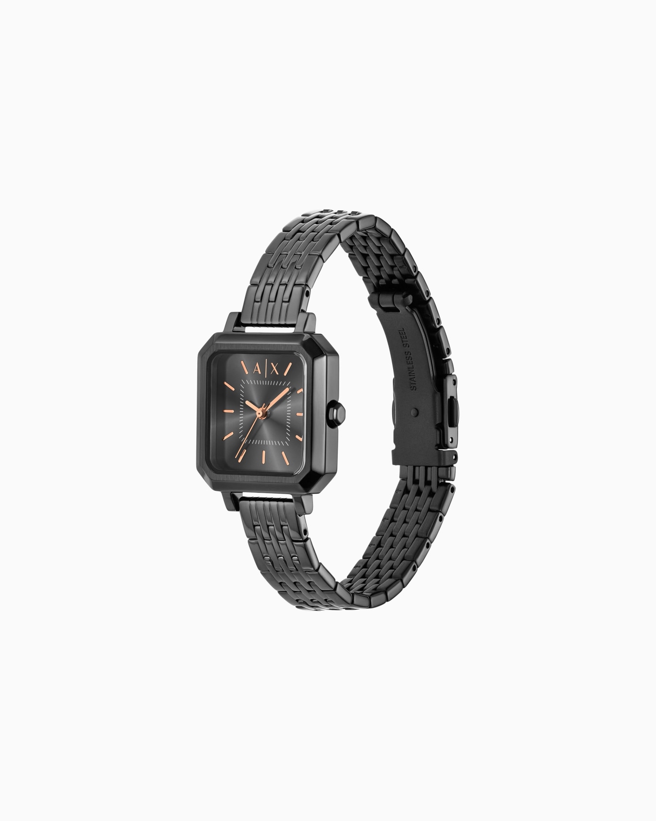 Montre à trois aiguilles en acier inoxydable gris mat Diapositive 1