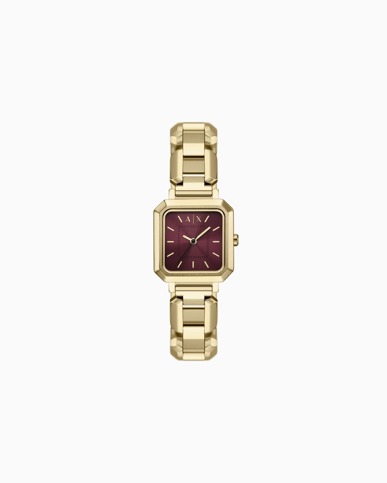  Three-Hand Gold-Tone Stainless Steel Watch Slide 0