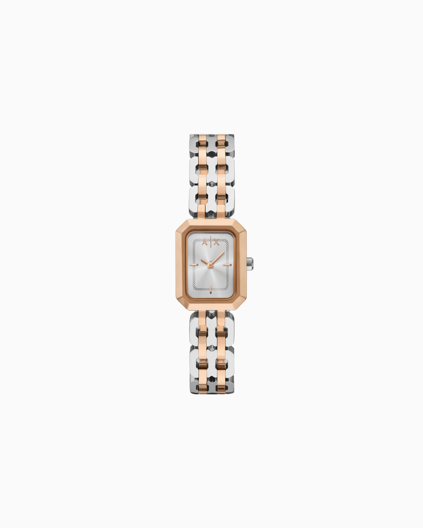  Two-Hand Two-Tone Stainless Steel Watch Slide 0